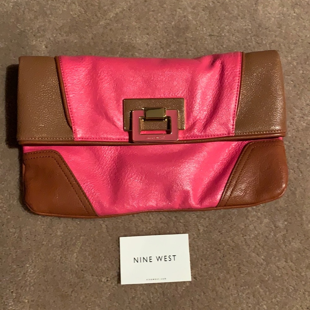 Brand new pink and brown Nine West bag
